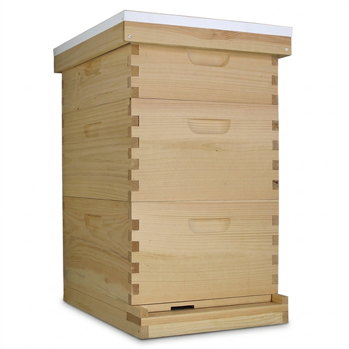 Steadrow 10-Frame Bee Hive Kit on a pure white background