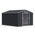 Steadrow Metal Storage Shed on a pure white background