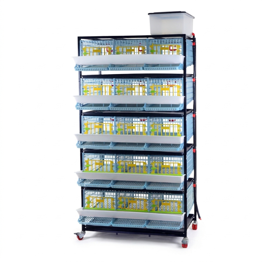 Steadrow Quail Cage System on a pure white background
